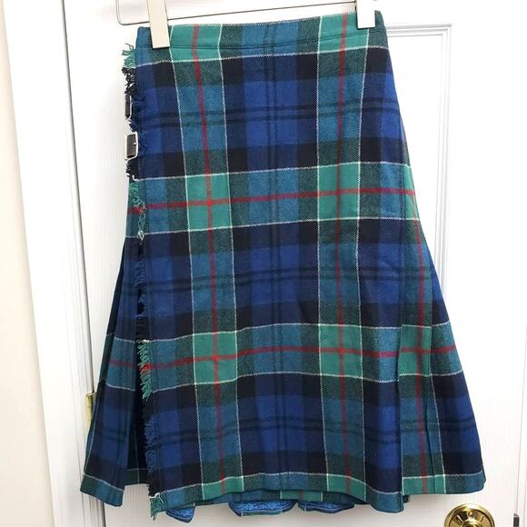 Vintage Skirt Kilt Plaid Tartan Scottish Dark Academia Collegiate Schoolgirl 90s - Picture 1 of 13